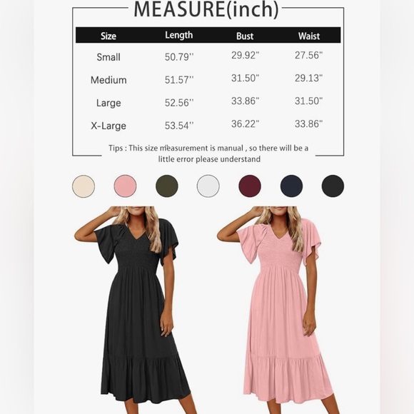 Lillusory Flowy White Smocked Midi Dress - Picture 7 of 11